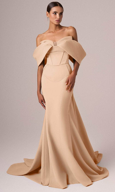 MNM Couture E0085 - Structured Trumpet Corset Gown Evening Dresses