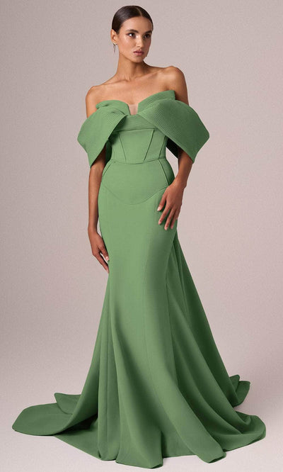 MNM Couture E0085 - Structured Trumpet Corset Gown Evening Dresses