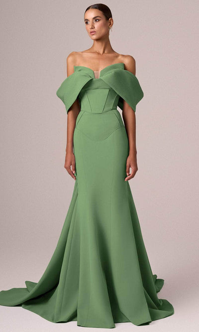 MNM Couture E0085 - Structured Trumpet Corset Gown Evening Dresses