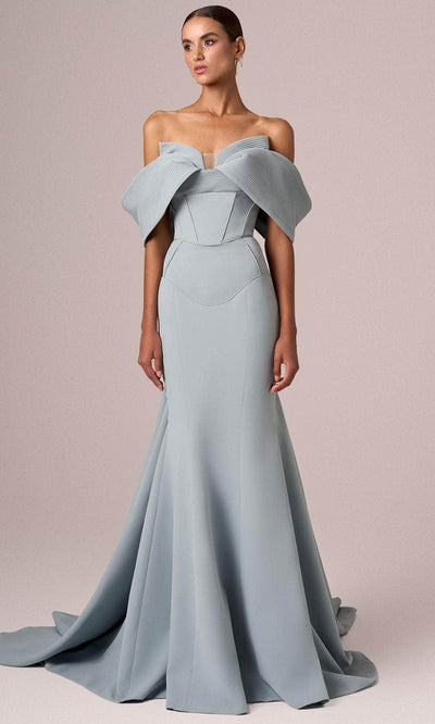 MNM Couture E0085 - Structured Trumpet Corset Gown Evening Dresses