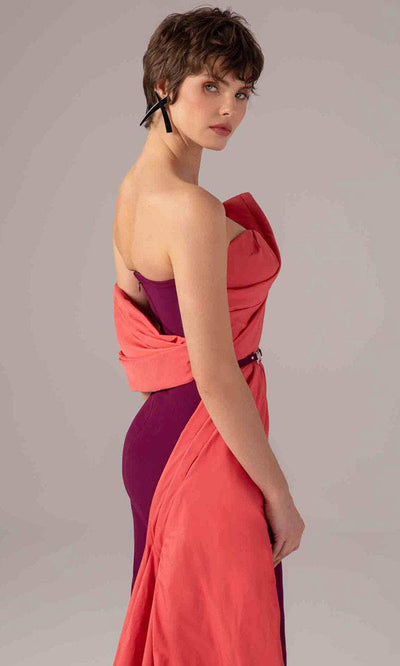MNM Couture E0091 - Draped Bodice Sweetheart Gown with Train Evening Dresses