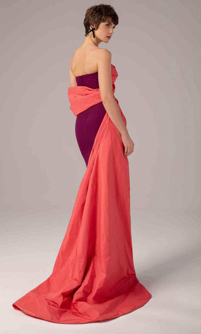 MNM Couture E0091 - Draped Bodice Sweetheart Gown with Train Evening Dresses