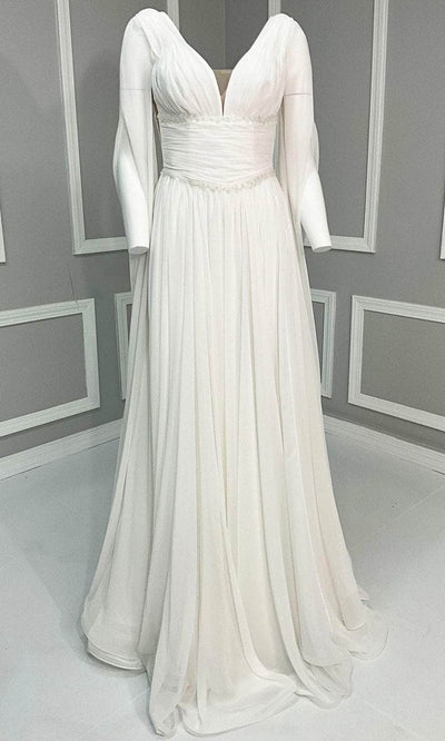 MNM Couture F02828A - Ruched A-Line Evening Dress Bridesmaid Dresses