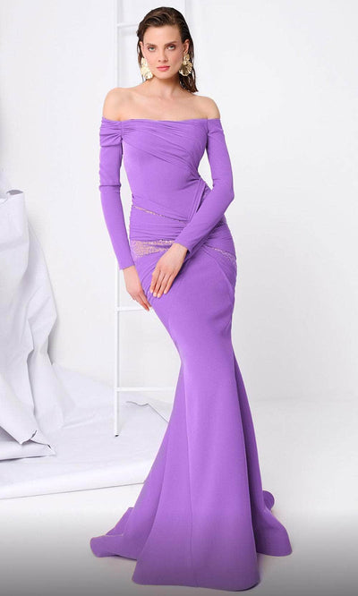 MNM Couture F02848 - Ruched Mermaid Evening Gown Mother of the Bride Dresses 4 /  Lilac