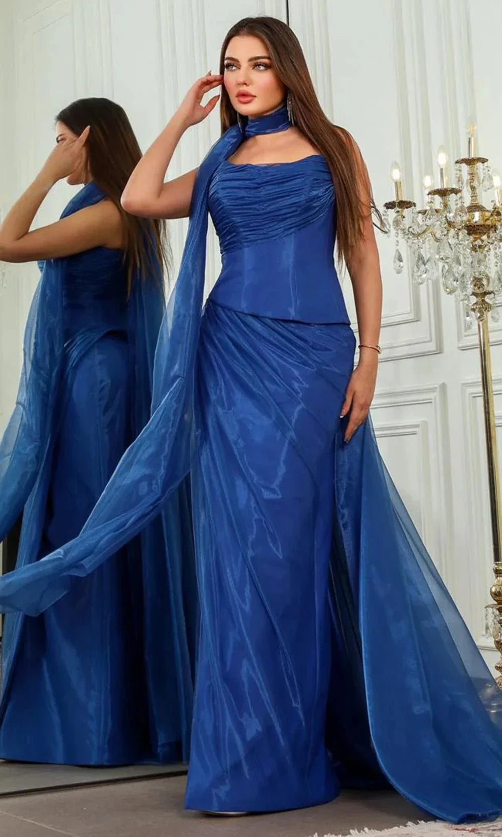 MNM Couture F02894 - Ruched Bodice Sheath Gown Evening Dresses