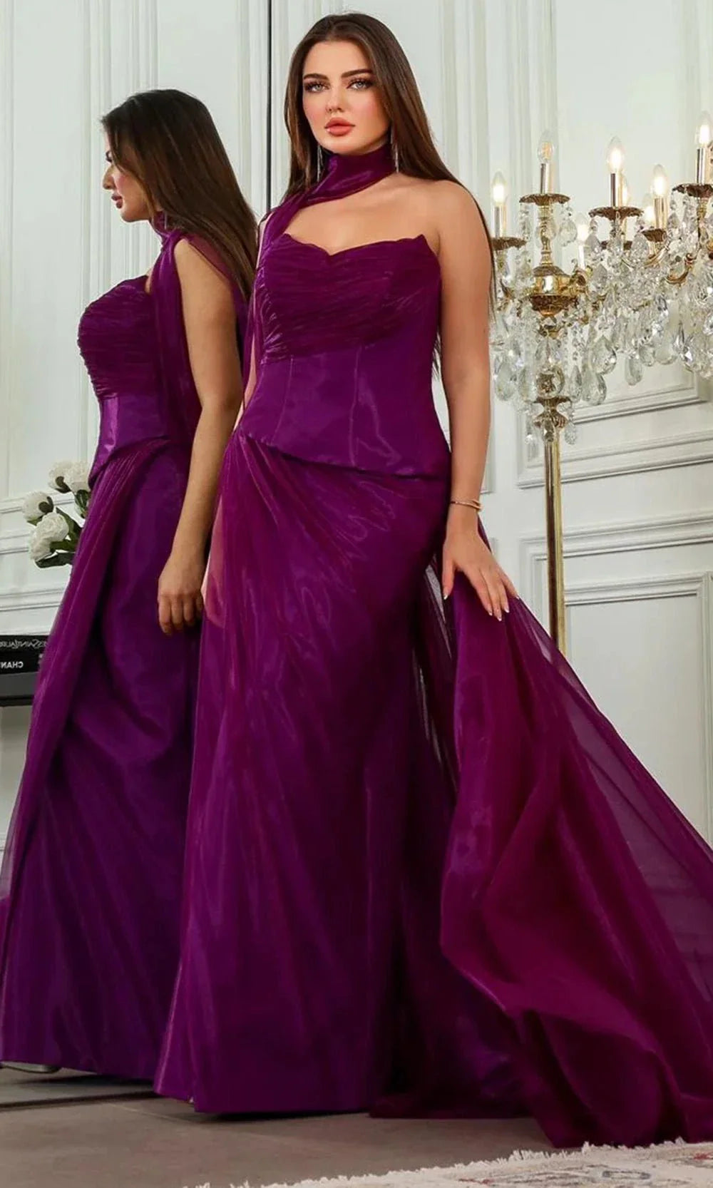 MNM Couture F02894 - Ruched Bodice Sheath Gown Evening Dresses