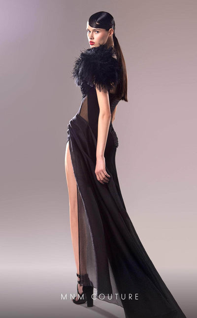 MNM Couture G1618 - One Shoulder Evening Gown with Slit Special Occasion Dresses