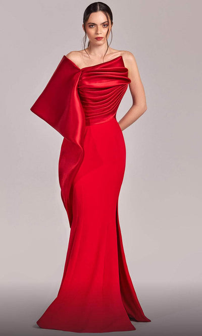 MNM Couture G1803 - Origami Bodice Evening Gown Formal Gowns 4 /  Red