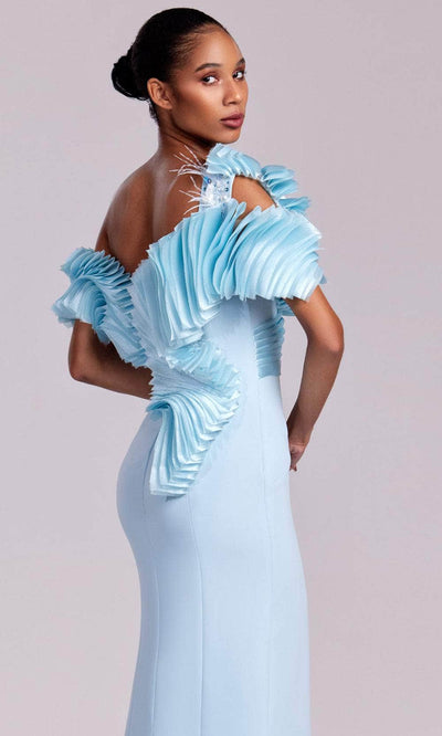 MNM Couture G1807 - Beaded Applique Sheath Evening Gown Evening Dresses