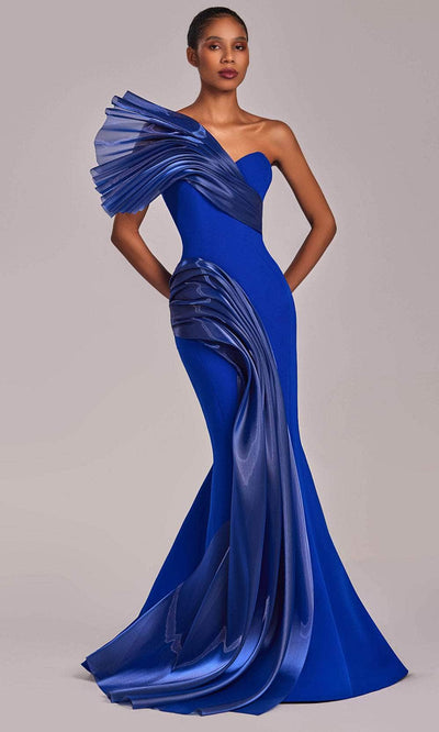 MNM Couture G1808 - One Shoulder Draped Evening Gown Prom Dresses 4 / 