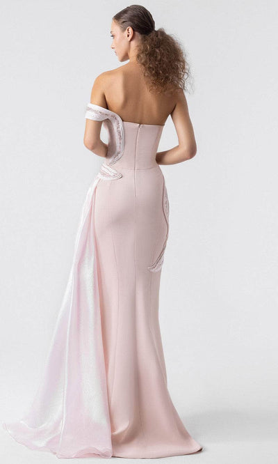 MNM Couture G1900 - Sculpted Strapless Gown with Train Prom Dresses