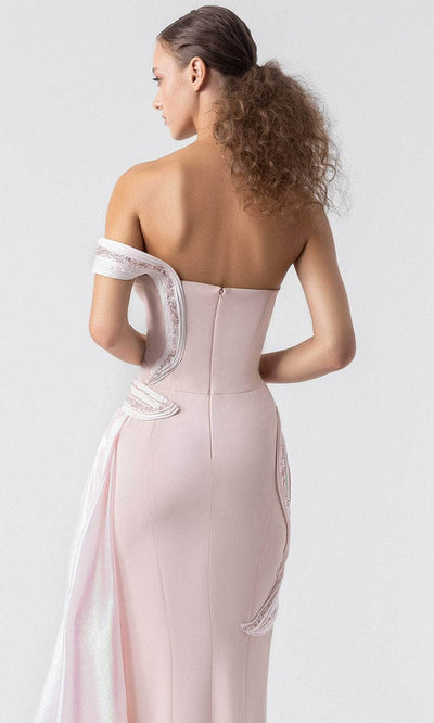 MNM Couture G1900 - Sculpted Strapless Gown with Train Prom Dresses