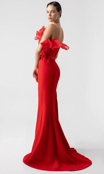 MNM Couture G1917 - Strapless Mermaid Dress with Ruffle Detail Pageant Dresses