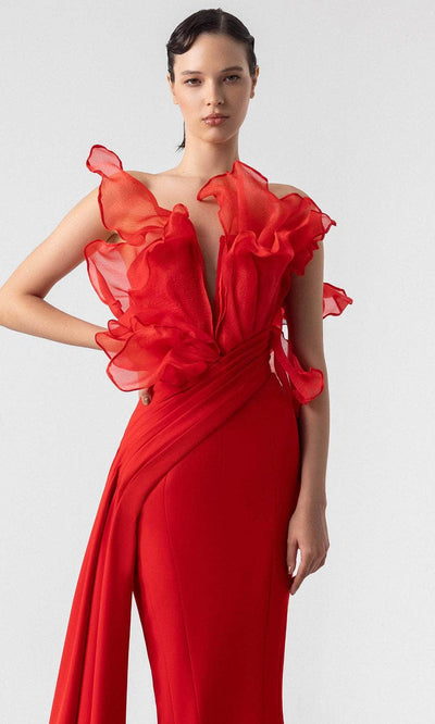 MNM Couture G1917 - Strapless Mermaid Dress with Ruffle Detail Pageant Dresses