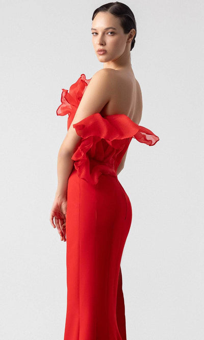 MNM Couture G1917 - Strapless Mermaid Dress with Ruffle Detail Pageant Dresses