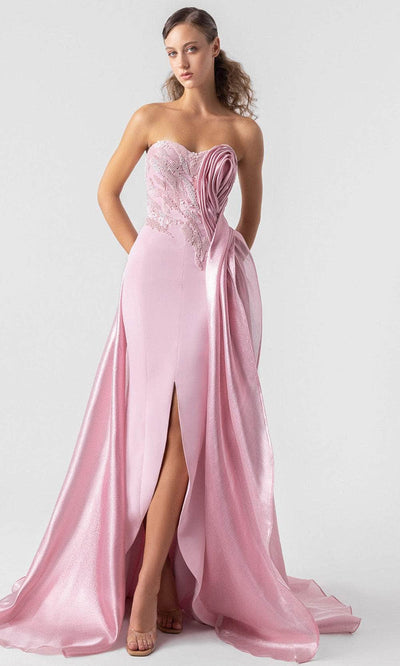 MNM Couture G1937 - Ruched Detail Sweetheart Evening Gown Evening Dresses