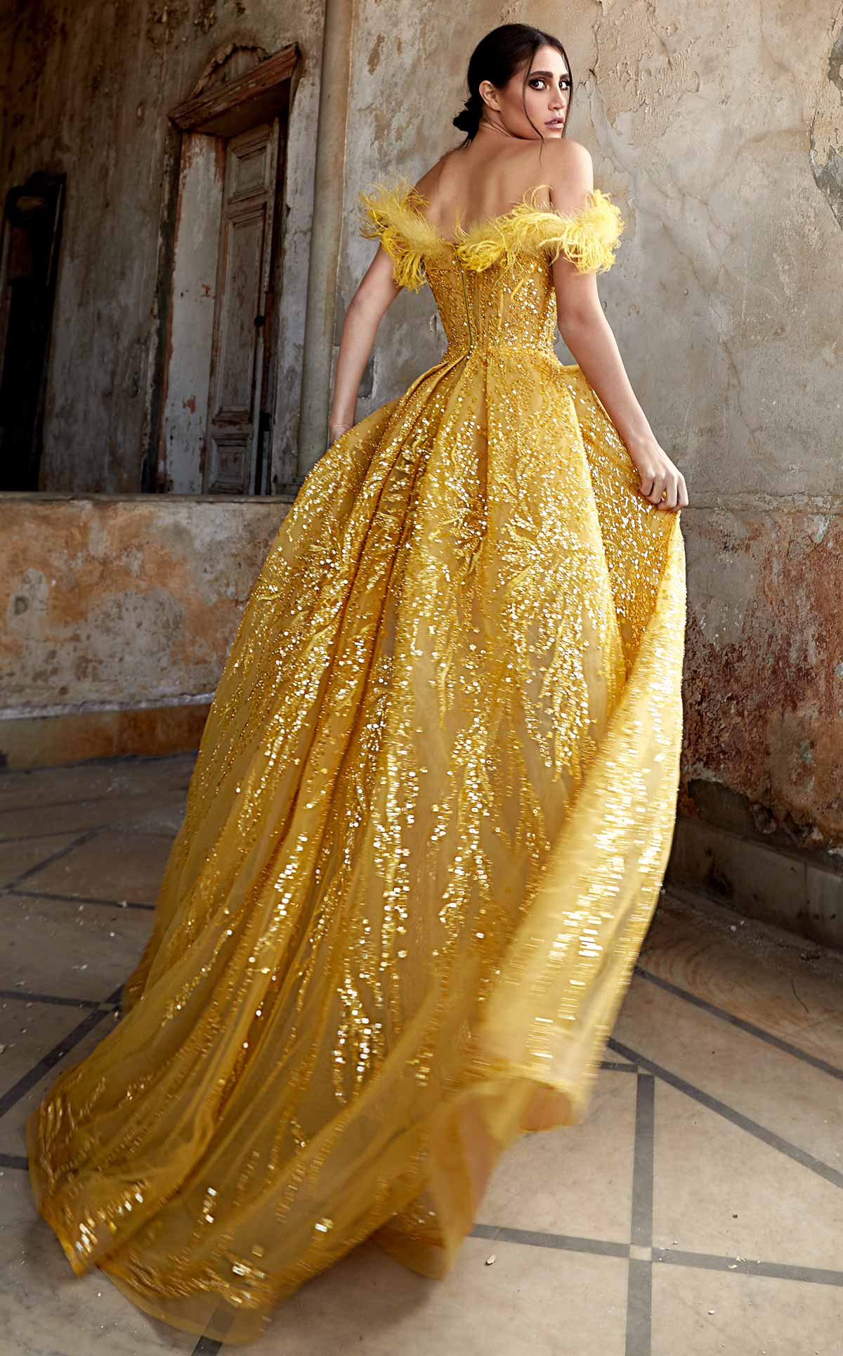 MNM Couture K3942 - Off Shoulder Evening Dress Special Occasion Dress