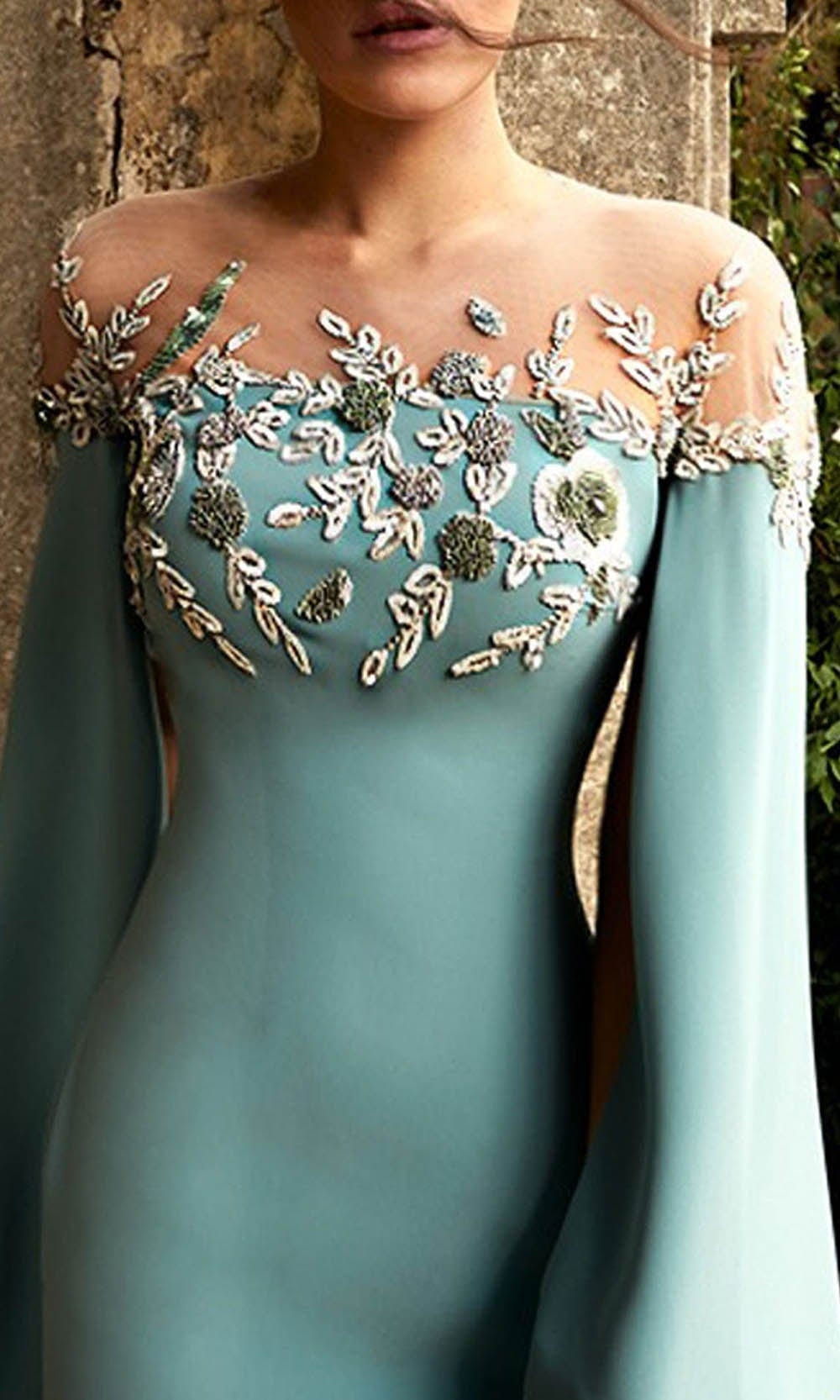 MNM Couture K3947 - Bell Sleeves Formal Dress Prom Dresses