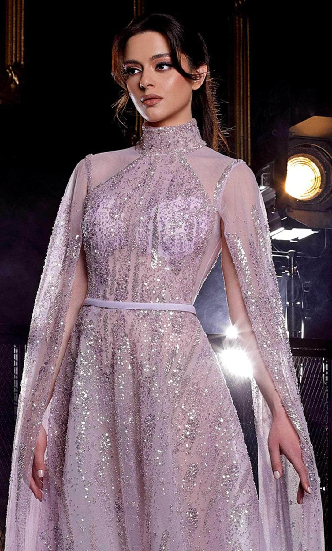 MNM Couture K3975 - Turtle Neck Gown