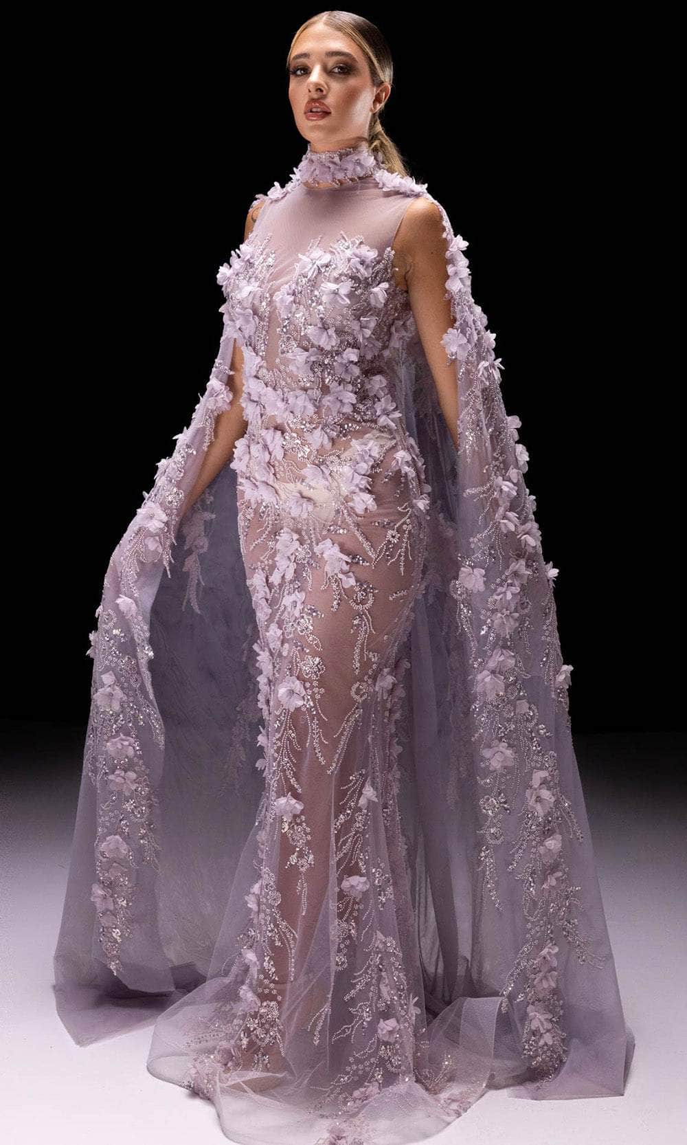 MNM Couture K4238 - Illusion High Neck Evening Gown Pageant Dresses
