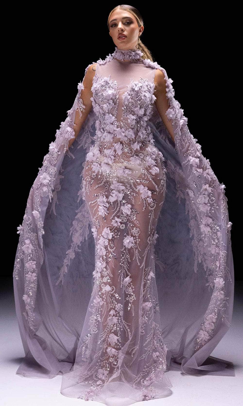 MNM Couture K4238 - Illusion High Neck Evening Gown Pageant Dresses
