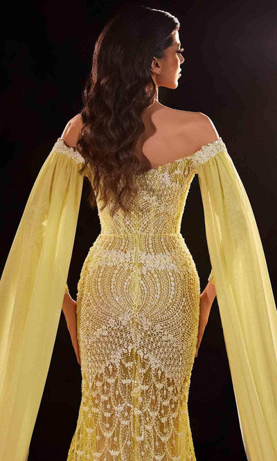 MNM Couture K4249 - Beaded Sheath Gown with Train Prom Dresses