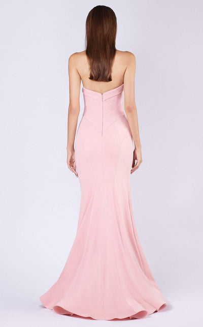 MNM COUTURE - M0002 Strapless Folded Sweetheart Crepe Mermaid Dress Special Occasion Dress
