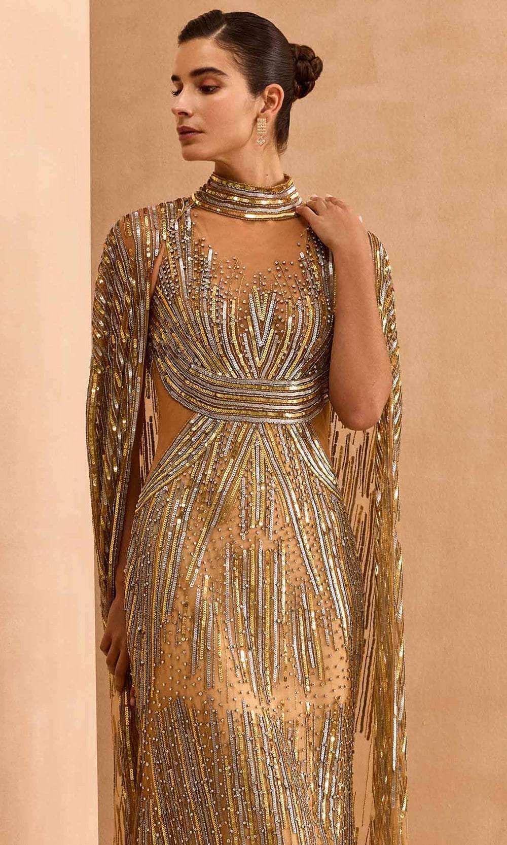 MNM Couture M1145 - Sleeveless Sparkling Mermaid Gown Evening Dresses