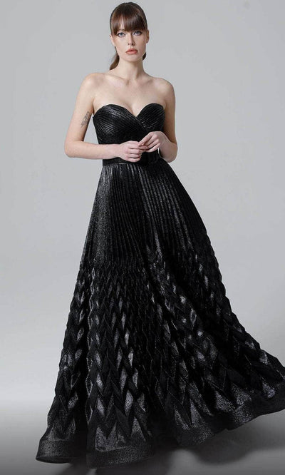MNM COUTURE N0462 - Strapless Origami Style Evening Dress Evening Dresses