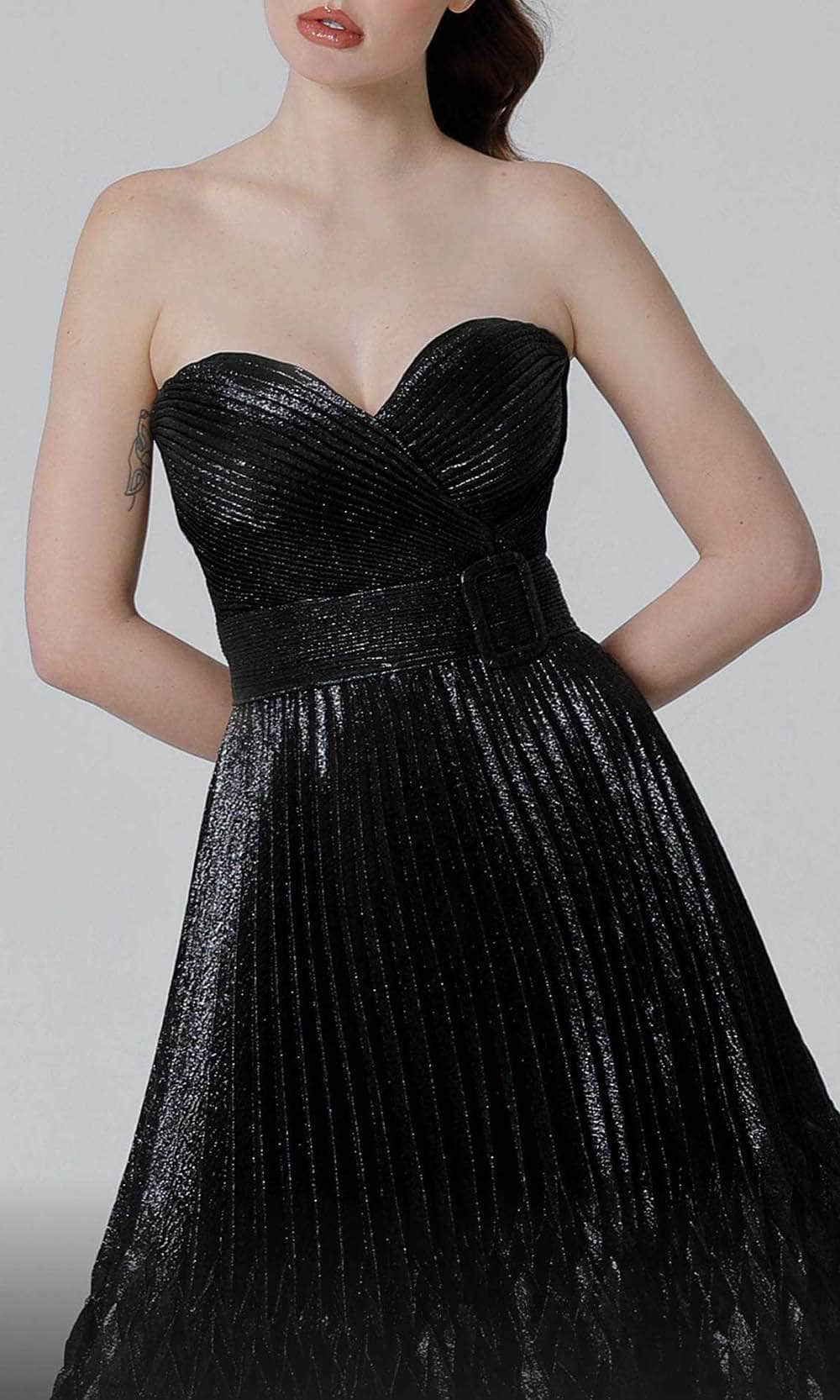 MNM COUTURE N0462 - Strapless Origami Style Evening Dress Evening Dresses