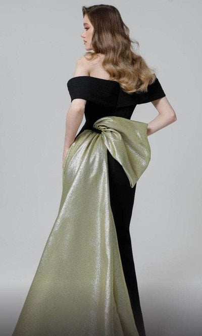 MNM COUTURE N0466 - Off Shoulder Asymmetric Evening Gown Evening Dresses