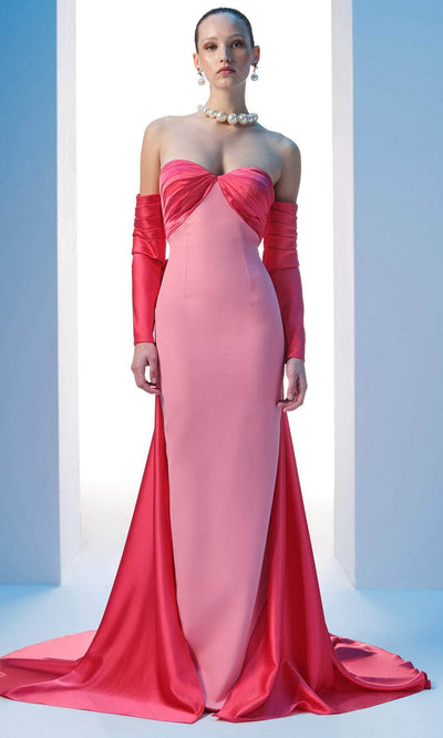 MNM Couture N0609 - Sweetheart Pleated Bust Evening Gown Evening Dresses