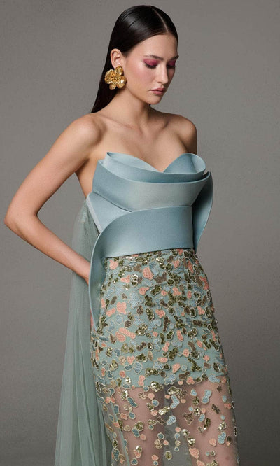 MNM Couture N0625 - Sweetheart Sheer Embroidered Gown Prom Dresses