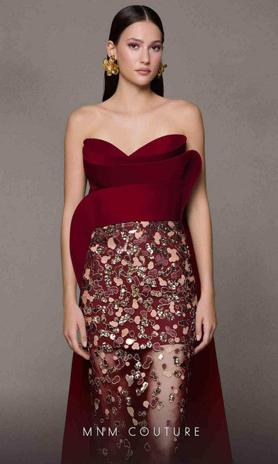 MNM Couture N0625 - Sweetheart Sheer Embroidered Gown Prom Dresses
