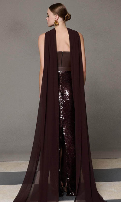 MNM Couture N0629 - Straight Neckline Sequin Column Gown Prom Dresses