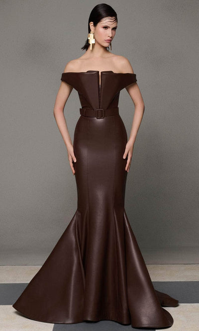 MNM Couture N0630 - Cap Sleeve Fitted Evening Gown Evening Dresses