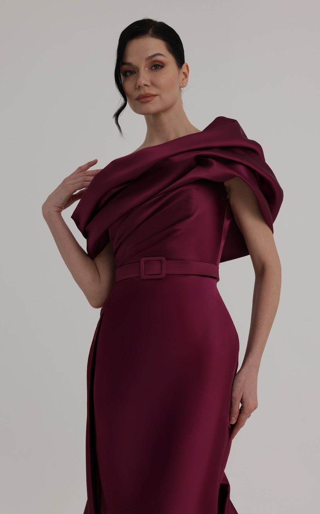 MNM COUTURE O07841 - Off Shoulder Belted Evening Gown