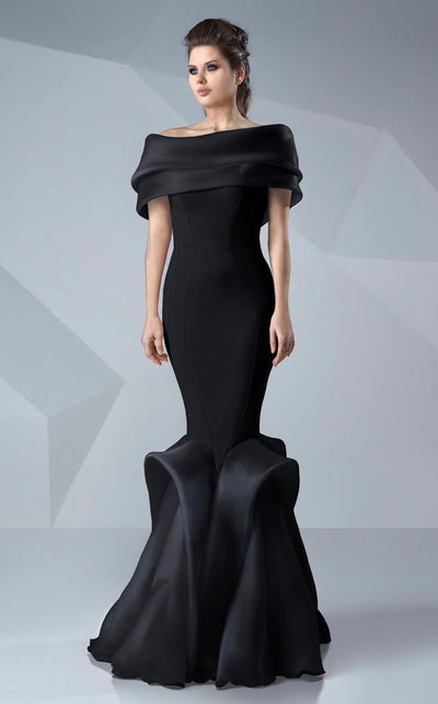 MNM Couture - Sleek Off-Shoulder Mermaid Dress G0620 Evening Dresses 0 / Black