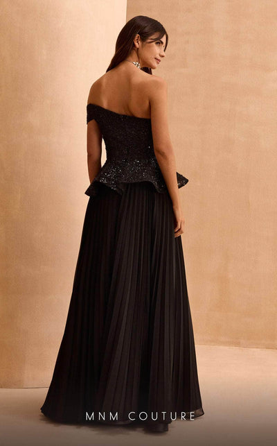 MNM Couture V07282 - Beaded Peplum Evening Dress Special Occasion Dresses