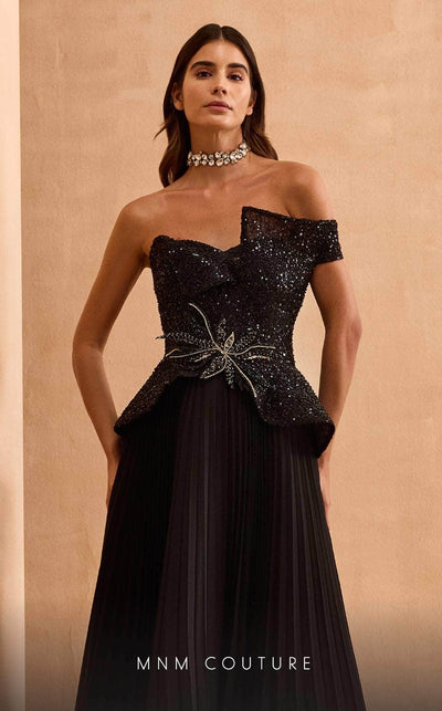 MNM Couture V07282 - Beaded Peplum Evening Dress Special Occasion Dresses