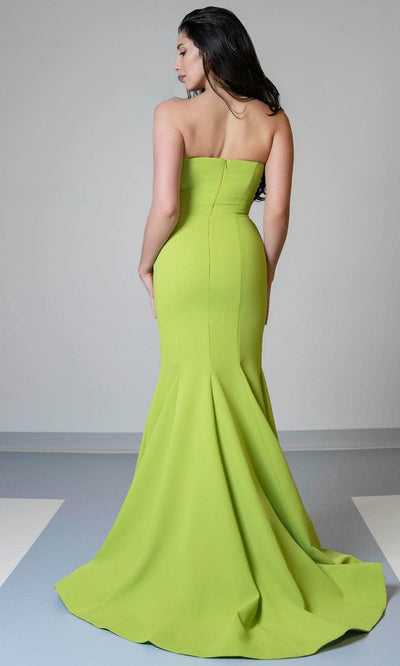 MNM Couture V07548 - Floral Accent Straight Neckline Dress Evening Dresses