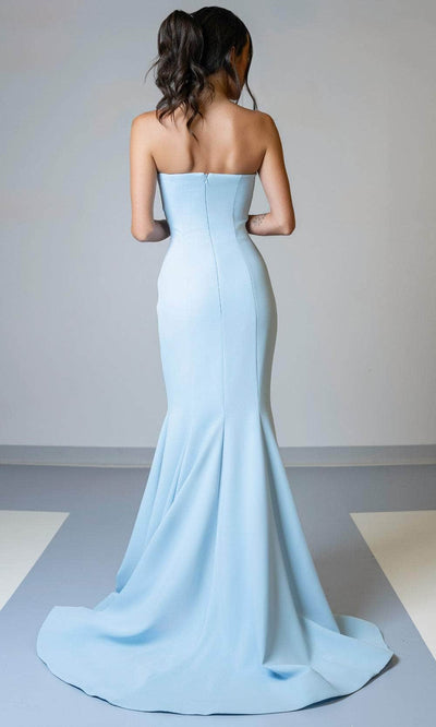 MNM Couture V07548 - Floral Accent Straight Neckline Dress Evening Dresses