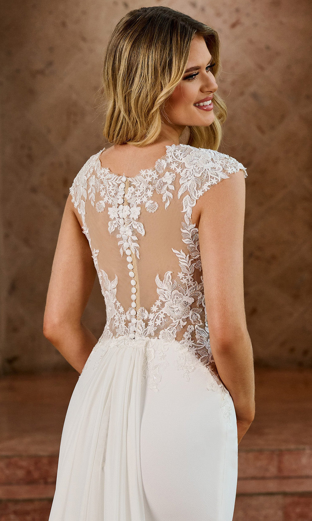 Rachel Allan RB2189 - Bateau Neck Floral Lace Wedding Gown Wedding Dresses
