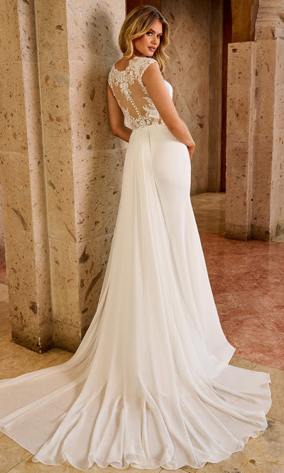 Rachel Allan RB2189 - Bateau Neck Floral Lace Wedding Gown Wedding Dresses