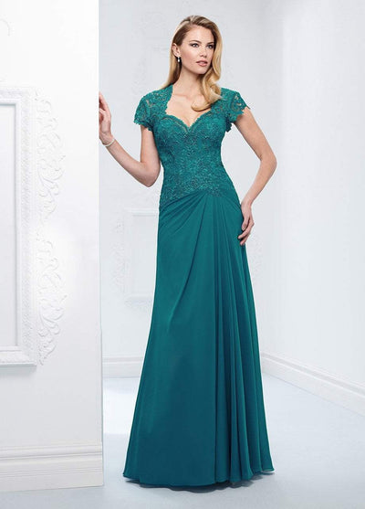 Montage by Mon Cheri - 115974 Dress Special Occasion Dress 4 / Teal