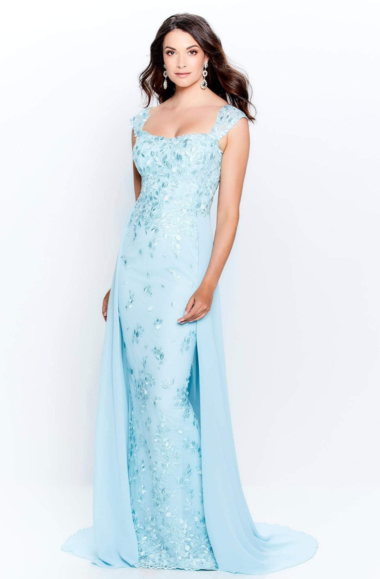 Montage by Mon Cheri - 120909 Sequined Lace Sweetheart Dress Mother of the Bride Dresses 4 / Aqua