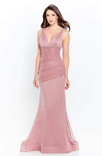 Montage by Mon Cheri - 120922 Plunging V-Neck Sleeveless Prom Dress Pageant Dresses 12 / Midnight