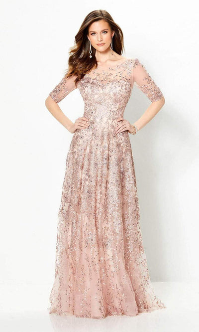 Montage by Mon Cheri - 219976 Embroidered Lace Illusion Bateau Dress Special Occasion Dress