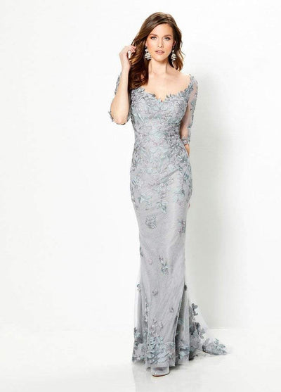 Montage by Mon Cheri - 219978 Embroidered Scoop Neck Long Gown Special Occasion Dress