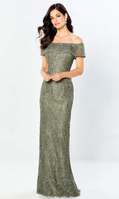 Montage by Mon Cheri - 220947 Laced Evening Gown Evening Dresses 4 / Olive Green